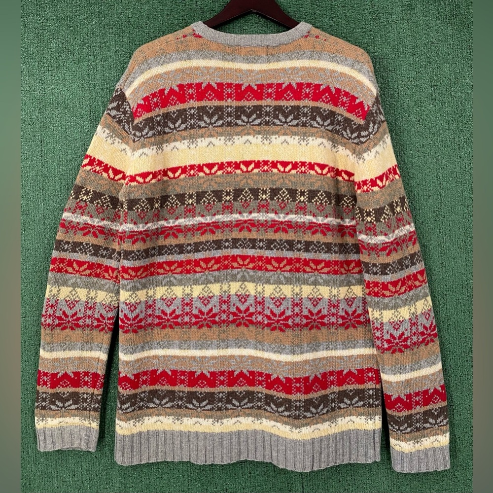 Vintage 90’s Enyce 100 % Wool Fair Isle Patterned Knit Sweater Men’s Size Large - Picture 6 of 7